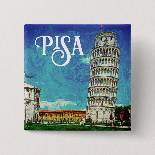 Pisa Italien Europa Farbe Bunt Button