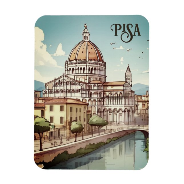 Pisa Italien - Europa Magnet (Vertikal)