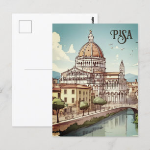 Pisa Italien - Europa Postkarte