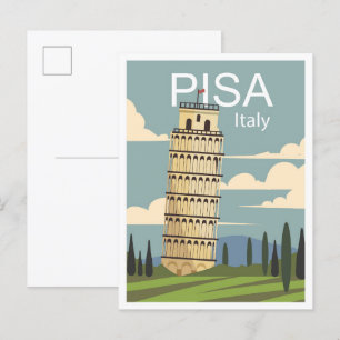 Pisa Italien Kunst, Dichtung und Musik Postkarte