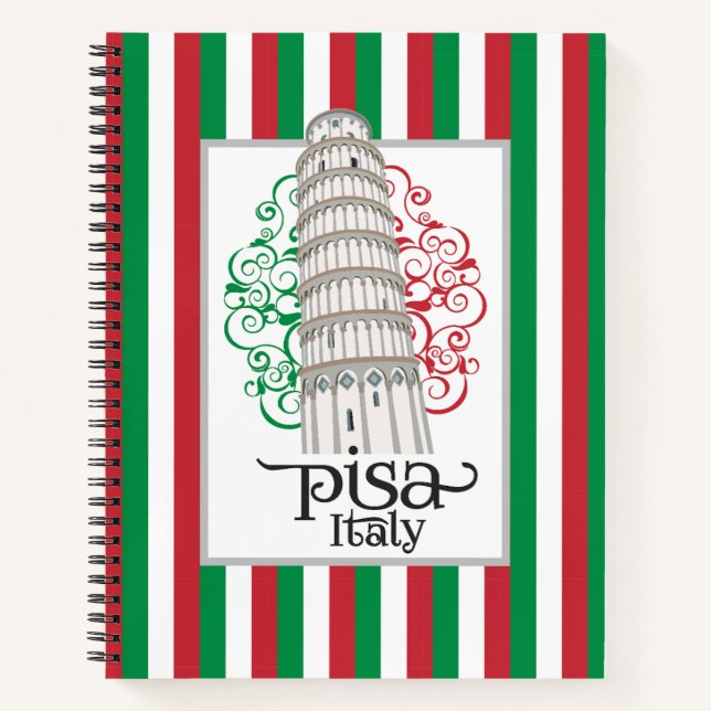 Pisa Italien Schiefer Turm Design Notizbuch (Vorderseite)