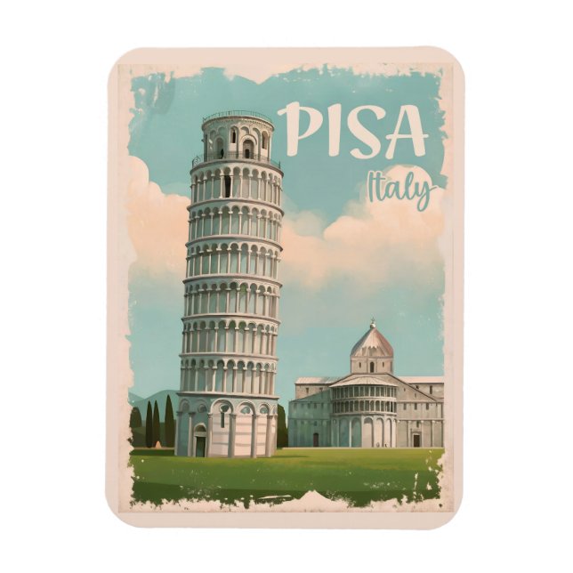 Pisa Italien - Schiefer Turm, Piazza dei Miracoli Magnet (Vertikal)