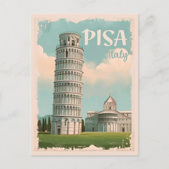 Pisa Italien - Schiefer Turm, Piazza dei Miracoli Postkarte (Vorderseite)