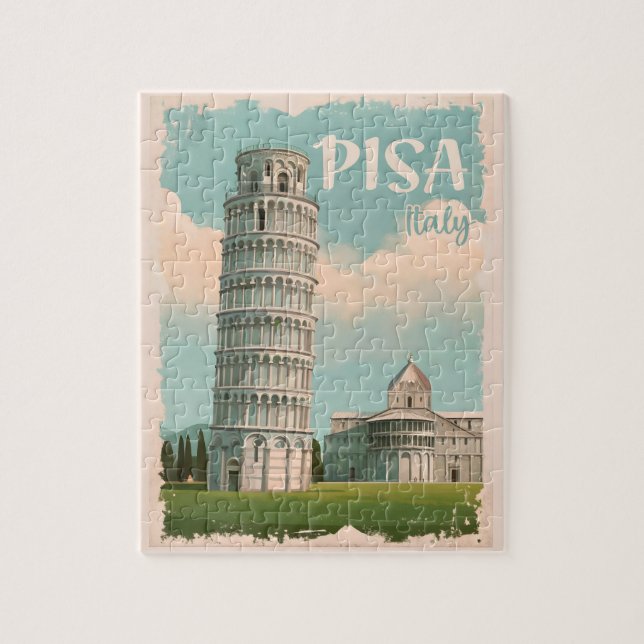Pisa Italien - Schiefer Turm, Piazza dei Miracoli Puzzle (Vertikal)
