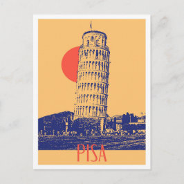 Pisa Italy Art vintage Travel Postkarte