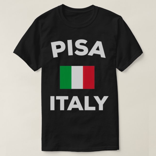 Pisa Italy Italien Flag City T-Shirt (Design vorne)