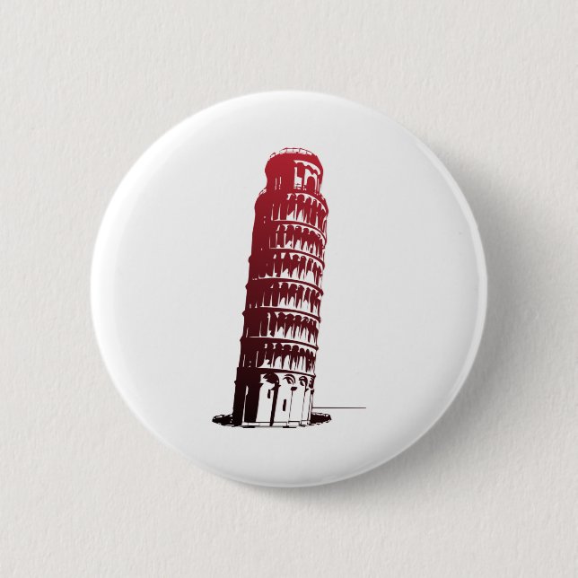 Pisa Italy Tower Leaning Europe Button (Vorderseite)