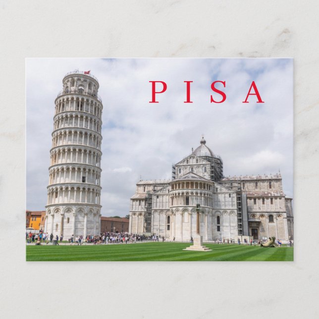 Pisa Piazza dei Miracoli Aussicht Postkarte (Vorderseite)
