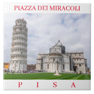 Pisa Piazza dei Miracoli Keramik Kachel