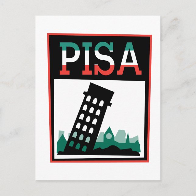 Pisa Poster Postkarte (Vorderseite)