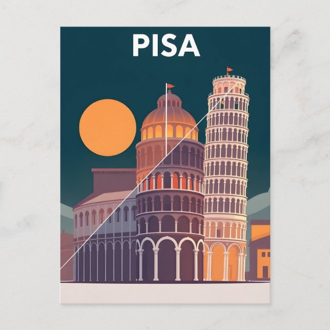 Pisa Postkarte (Vorderseite)