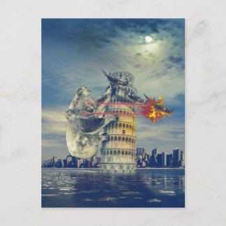 Pisa Tower Koala Bear Funny Postkarte