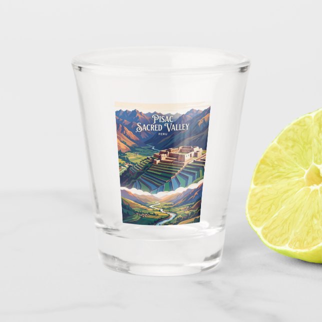 Pisac Heiliger Tal Peru Schnapsglas (Vorderseite)