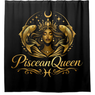 Piscean Queen Face Shower Curtain Duschvorhang