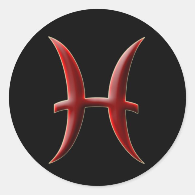 Pisces #2 runder aufkleber (Vorderseite)