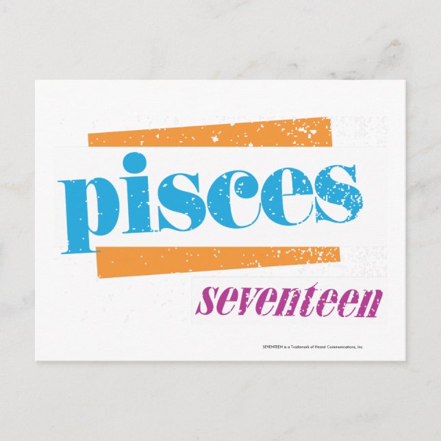 Pisces Aqua Postkarte (Vorderseite)