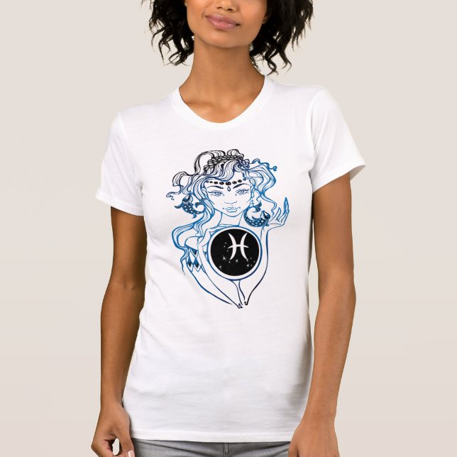 Pisces Art Deco Lady T-Shirt (Vorderseite)