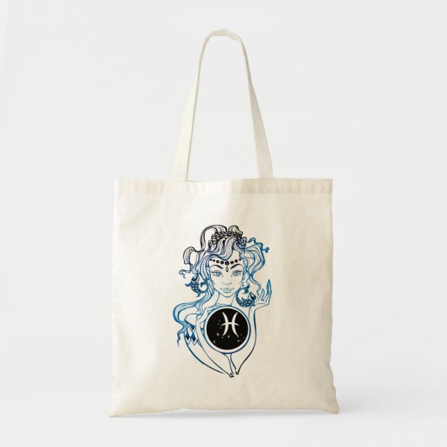 Pisces Art Deco Lady Tragetasche (Vorne)