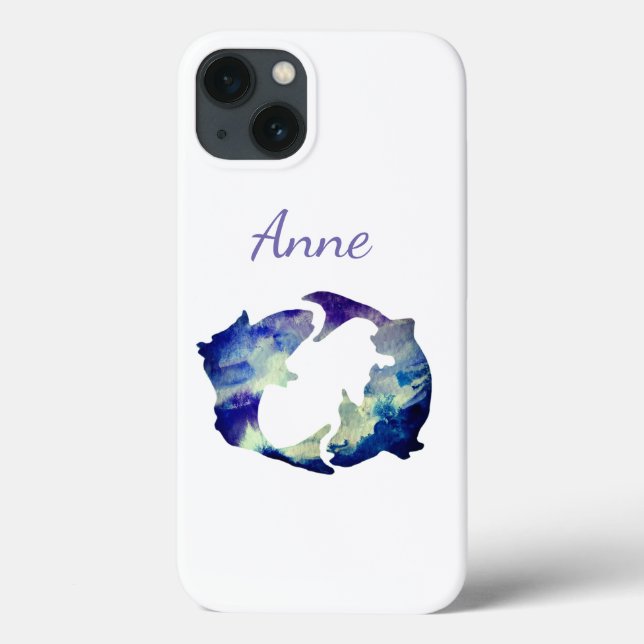 Pisces Astrologie Signierung Personalisiert Case-Mate iPhone Hülle (Rückseite)