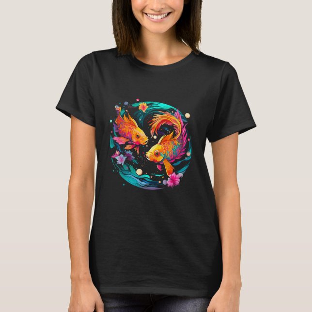 Pisces Astrologie-Zeichen T-Shirt (Vorderseite)
