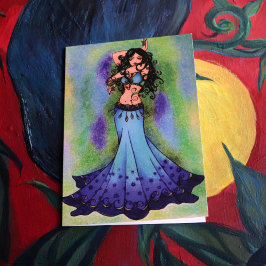 Pisces Belly Dancer Art Karte