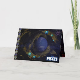 Pisces Birthday Card Dankeskarte