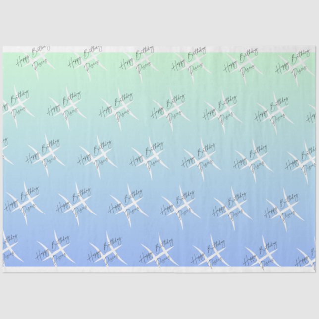 Pisces Birthday Color Wrap Seidenpapier (Vorderseite)