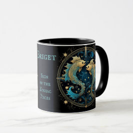 Pisces Birthday Geschenk Name hinzufügen Beautiful Tasse