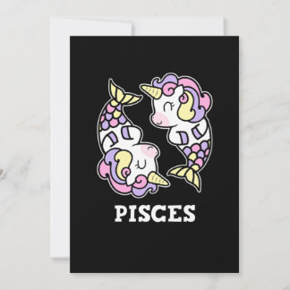 Pisces Birthday Geschenk Zodiac Sign Unicorn Kostü Einladung