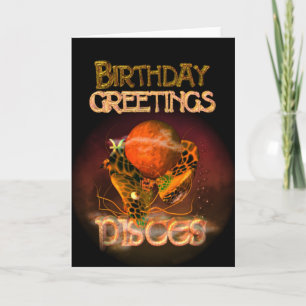 Pisces Birthday Greetings von Valxart Karte