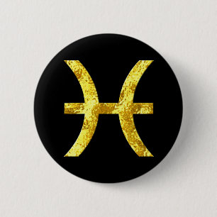 Pisces Black Gold Tasten Button