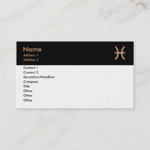 Pisces Business Card Visitenkarte