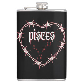 Pisces Constellation Gothic Dark Celestial Edgy Flachmann