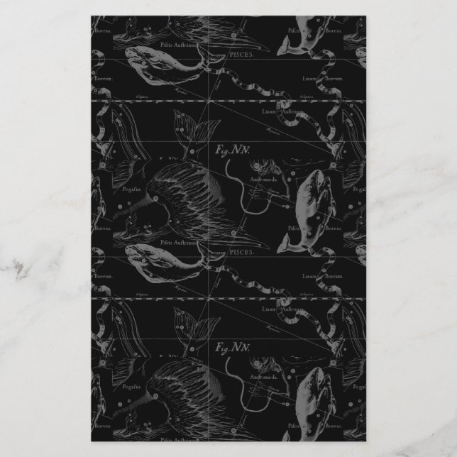 Pisces Constellation Map by Hevelius 1690 Briefpapier (Vorderseite)