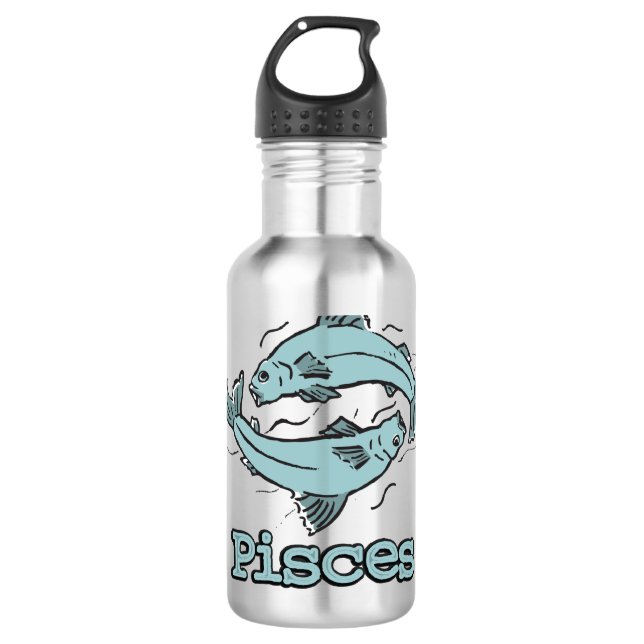 Pisces Die Fischbläser-Flasche Edelstahlflasche (Vorderseite)
