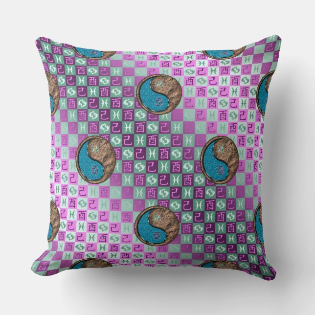 Pisces & Earth Rooster Kissen (Vorderseite)