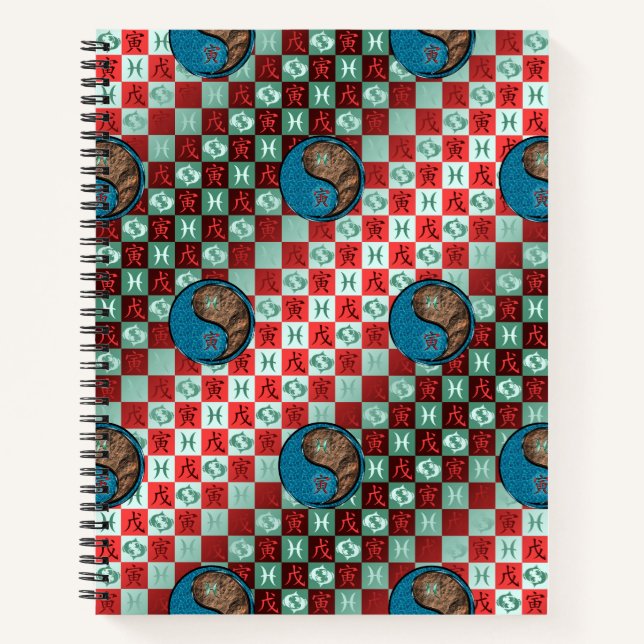 Pisces & Earth Tiger Notizbuch (Vorderseite)