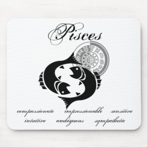 Pisces-Eigenschaften im griechischen Stil Zodiac Mousepad