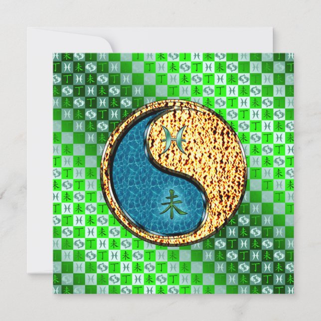Pisces & Fire Goat Karte (Vorderseite)