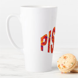 Pisces - Firey Orange Yellow Blue Milchtasse