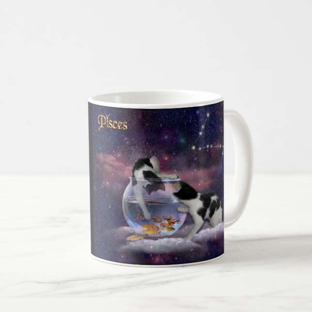 Pisces for Cat Lovers (benutzerdefinierbar) Kaffeetasse (VorderseiteRechts)