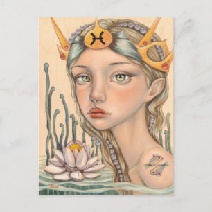 Pisces Girl Postkarte