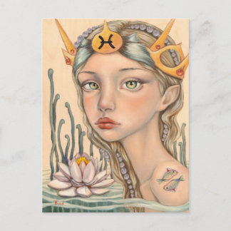 Pisces Girl Postkarte