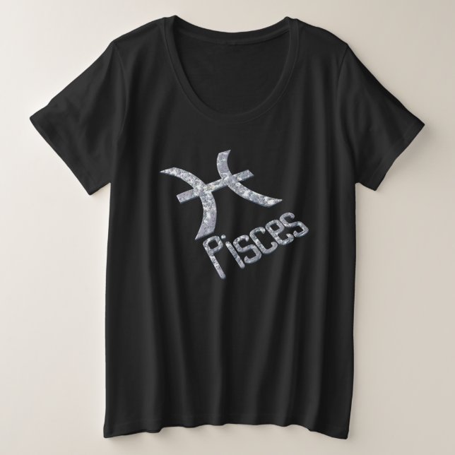 Pisces Große Größe T-Shirt (Design vorne)