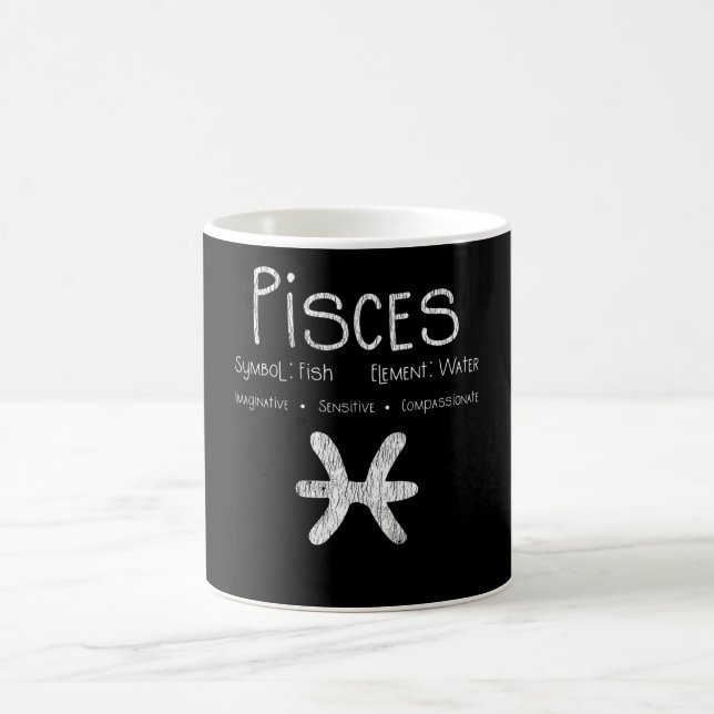 Pisces Horoscope Astrologie Star Sign Geburtstagsg Kaffeetasse (Mittel)