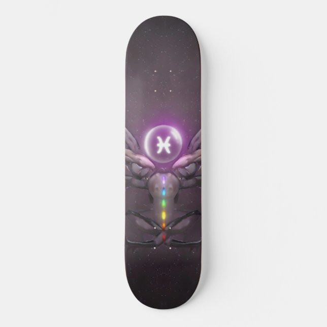 Pisces Horoscope Symbol Skate Board Skateboard (Vorderseite)