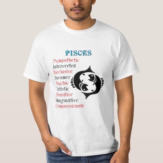 Pisces Horoscope T-Shirt (Vorderseite)