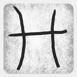 Pisces Horoscope Zodiac Astrologisches Zeichen Quadratischer Aufkleber
