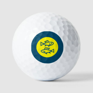 Pisces Horoskop Gelb Blau Modern Minimalistisch Golfball