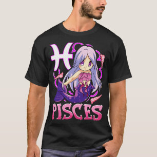 Pisces Kawaii Februar März Geburtstag Zodiac T-Shirt